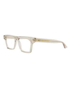 NEW MONTBLANC men's square recycled acetate optical frames in transparent